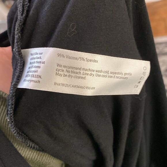 Eileen Fisher Black Fine Jersey Long Top Tunic - Picture 5 of 10